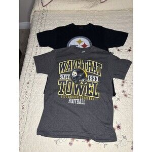 Lot of 2 Pittsburgh Steelers Mens Medium T-Shirts NFL Fanatics Team Apparel
